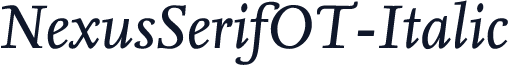 NexusSerifOT-Italic