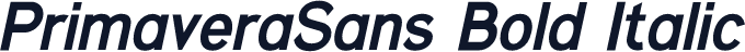 PrimaveraSans Bold Italic