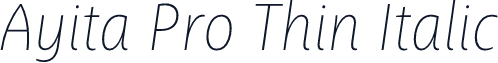 Ayita Pro Thin Italic