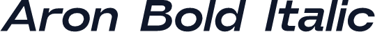 Aron Bold Italic