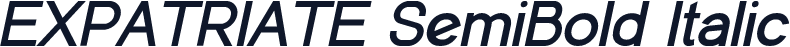 EXPATRIATE SemiBold Italic