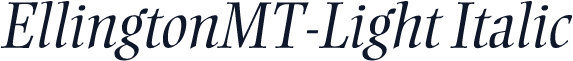 EllingtonMT-Light Italic