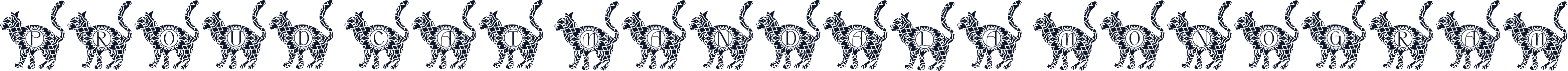 Proud Cat Mandala Monogram