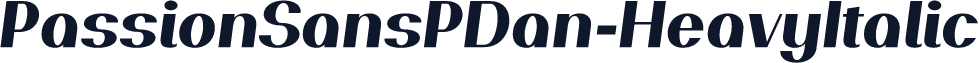 PassionSansPDan-HeavyItalic