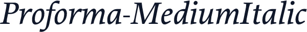 Proforma-MediumItalic