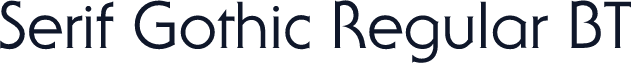 Serif Gothic Regular BT
