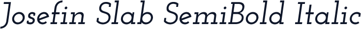 Josefin Slab SemiBold Italic
