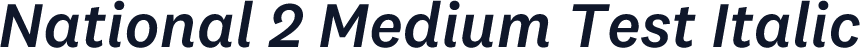 National 2 Medium Test Italic