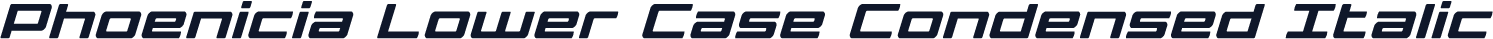 Phoenicia Lower Case Condensed Italic