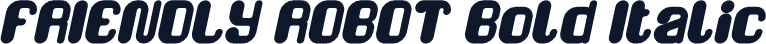 FRIENDLY ROBOT Bold Italic