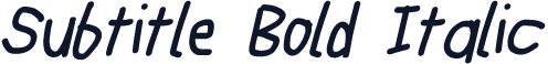 Subtitle Bold Italic