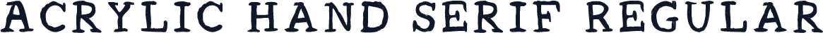 Acrylic Hand Serif Regular
