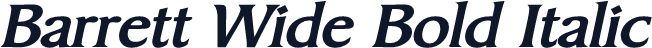 Barrett Wide Bold Italic