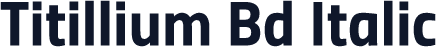 Titillium Bd Italic
