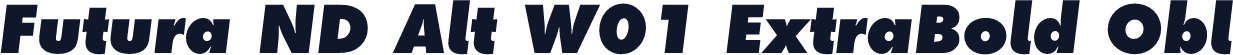 Futura ND Alt W01 ExtraBold Obl
