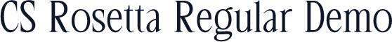 CS Rosetta Regular Demo