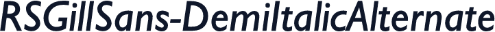 RSGillSans-DemiItalicAlternate