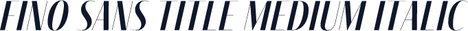 Fino Sans Title Medium Italic
