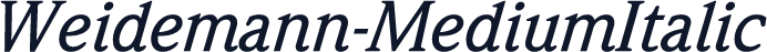 Weidemann-MediumItalic