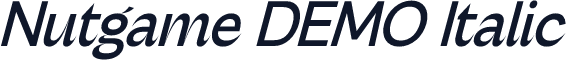 Nutgame DEMO Italic