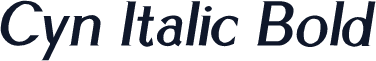 Cyn Italic Bold