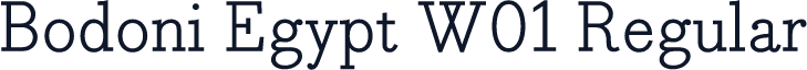 Bodoni Egypt W01 Regular