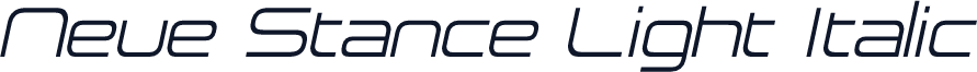 Neue Stance Light Italic