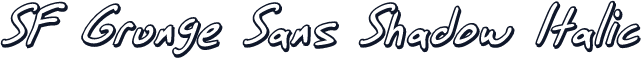 SF Grunge Sans Shadow Italic