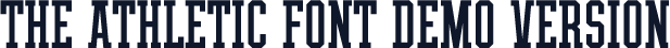 THE ATHLETIC FONT DEMO VERSION