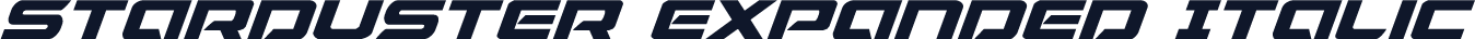 Starduster Expanded Italic