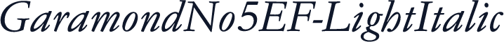 GaramondNo5EF-LightItalic