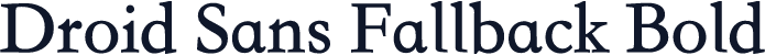 Droid Sans Fallback Bold