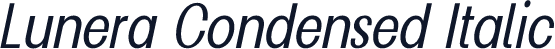 Lunera Condensed Italic