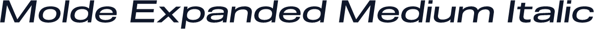 Molde Expanded Medium Italic