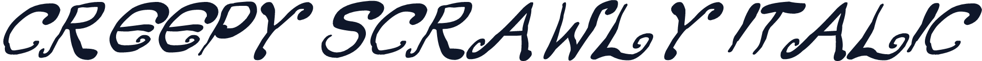 Creepy Scrawly Italic