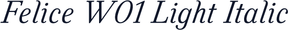 Felice W01 Light Italic