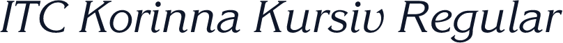 ITC Korinna Kursiv Regular