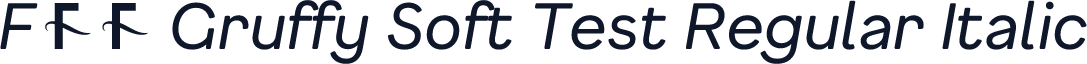 F37 Gruffy Soft Test Regular Italic