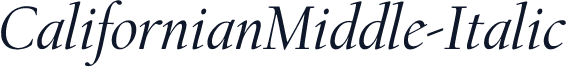 CalifornianMiddle-Italic