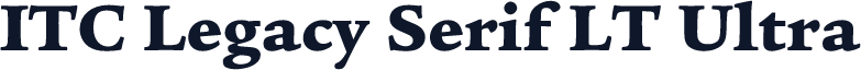ITC Legacy Serif LT Ultra