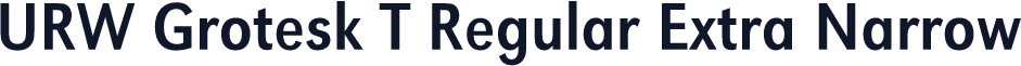 URW Grotesk T Regular Extra Narrow