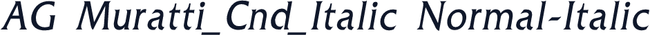 AG Muratti_Cnd_Italic Normal-Italic