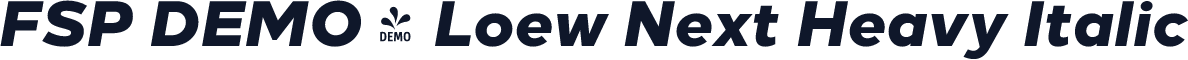 FSP DEMO - Loew Next Heavy Italic