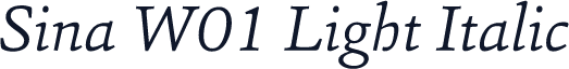 Sina W01 Light Italic