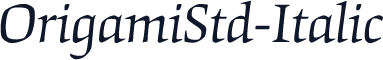 OrigamiStd-Italic