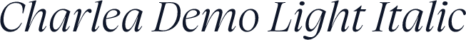 Charlea Demo Light Italic