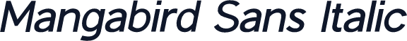 Mangabird Sans Italic
