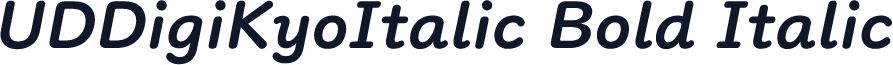 UDDigiKyoItalic Bold Italic