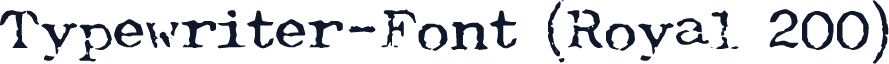 Typewriter-Font (Royal 200)