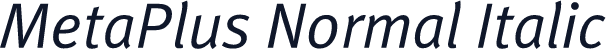 MetaPlus Normal Italic